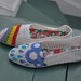 Hand Painted Flats - Hope - Rainbow, rain cloud, and raindrops - size 11 shoes
