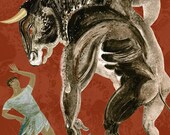 Minotaur - Print of an illustration by Sarah Young