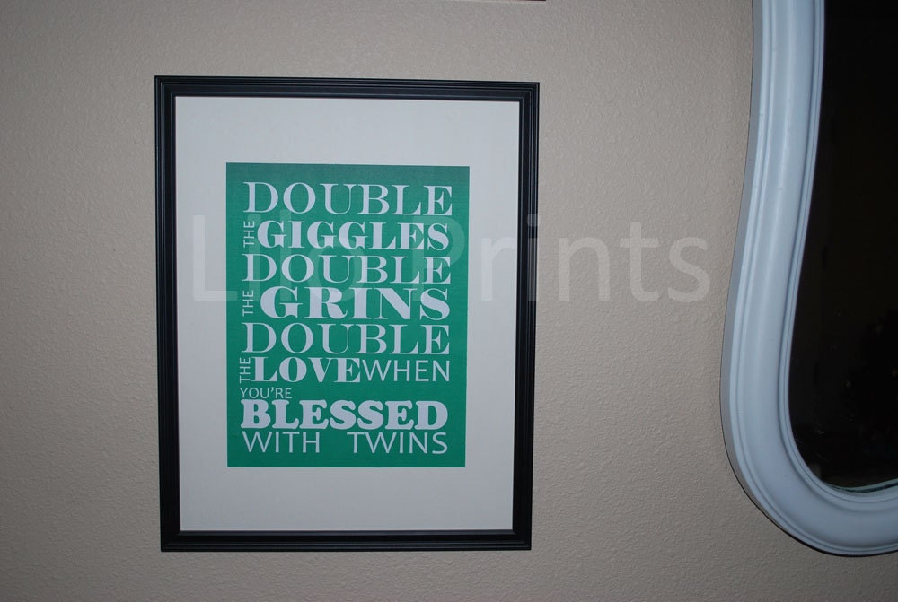 Custom Double the Grins With Twins Print