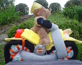 Motorcycle Diaper Bike Cake Shower Centerpiece Lots of baby items, Great Group gift       FREE SHIPPING To the Cont.. U.S.