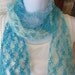 Love Knot Scarf in Aqua. Sexy Summer Scarf. Unique gift for woman. Made to Order Item.