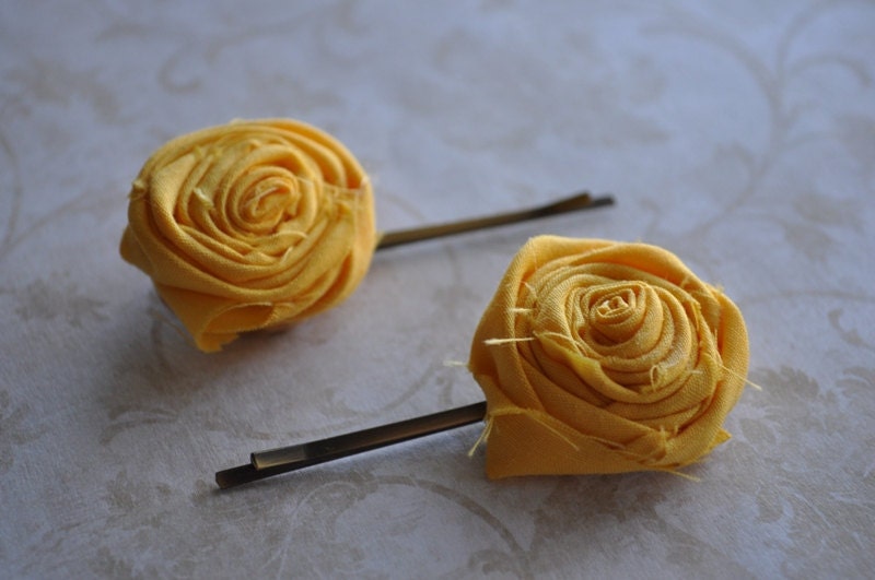 Rosette bobby pin set. Choose your color.