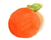Ceramic Orange Dish Eco Friendly Plate Round Spoon Rest in Recycled Paper Box