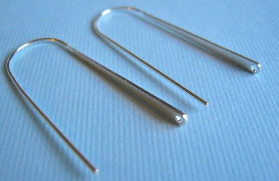 silver tone earwires 35mm 2 pair