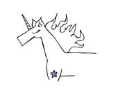 100% PC Recycled UNICORN Card & Envelope, Custom Star Color