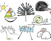100% PC Recycled Favorite Things Cards & Envelope (PACK OF 7) Adorable Note Card Set