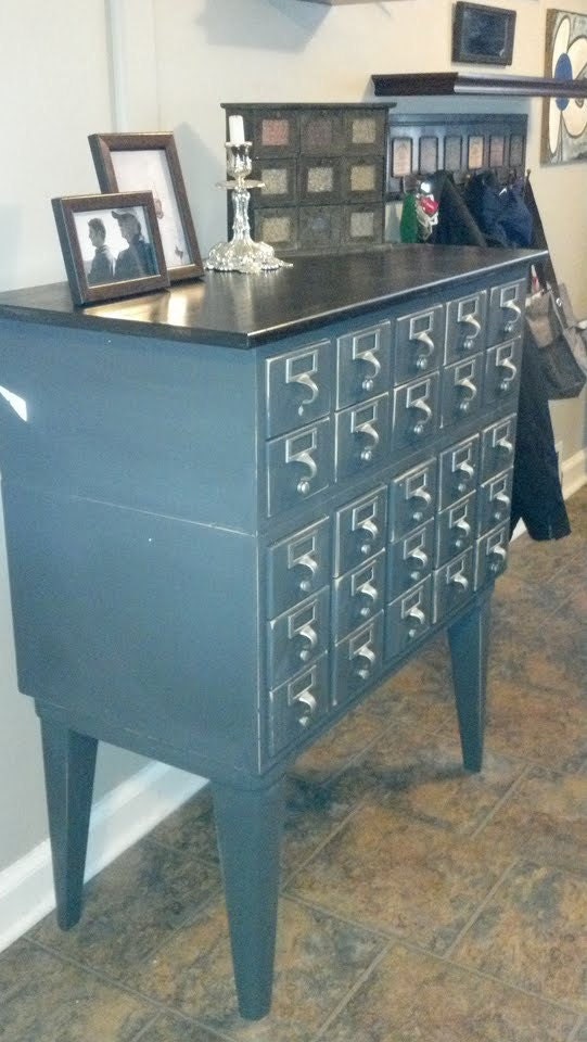 ORDER FOR JEFF...........Vintage Industrial Library Card Catalog File