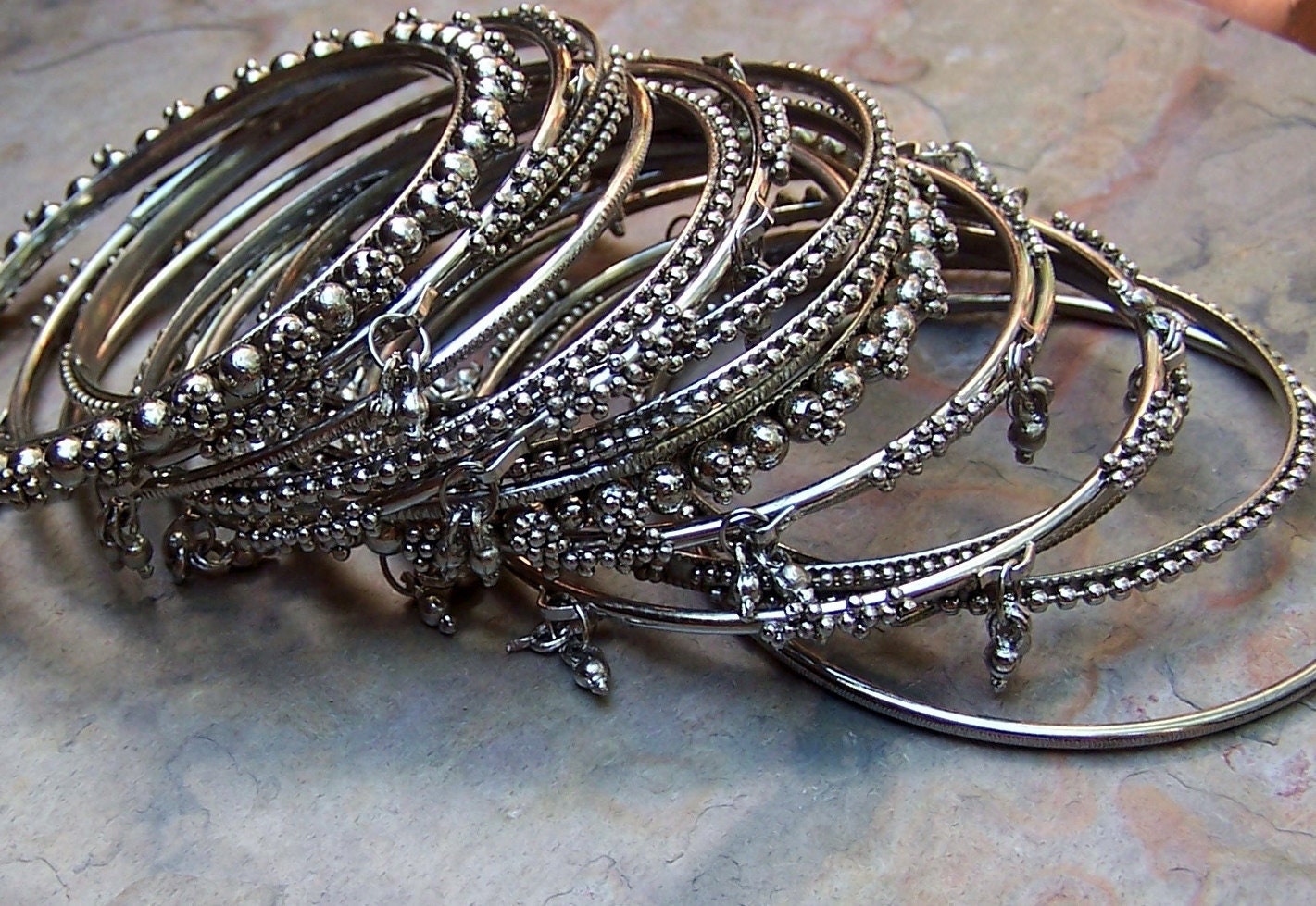 Vintage Bohemian Boho Hippie Beach Bangle Bracelets (Set of 16)