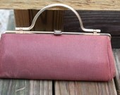 Vintage 1950's-1960's Pink Clutch Bag/Purse
