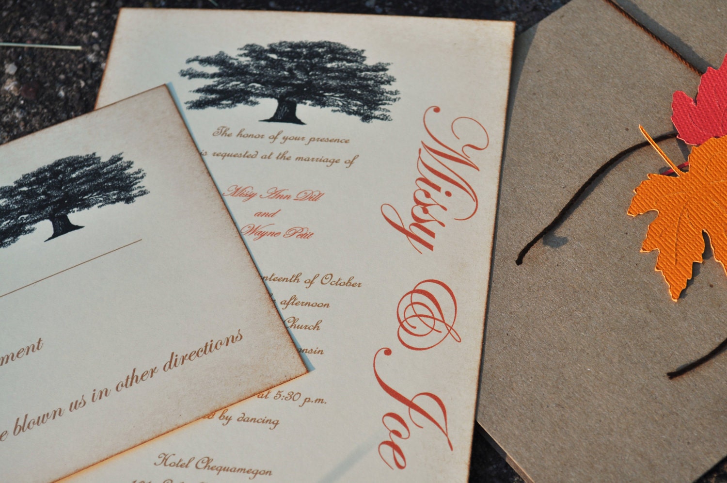 Fall Wedding Invitations Tree Wedding Invitations
