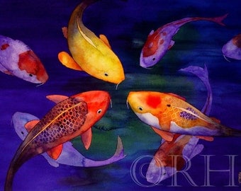 Limited Edition Watercolor Print "KOI FRIENDS"