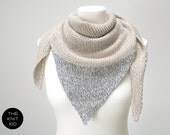 triangle scarf cashmere merino angora birch grey gray theknitkid