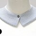 knitted collar silver grey light cotton theknitkid
