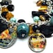 Vintage Monster Movie Posters Charm Bracelet Beaded Altered Art Pictures Beads Silver Plated Cha Cha Retro Horror