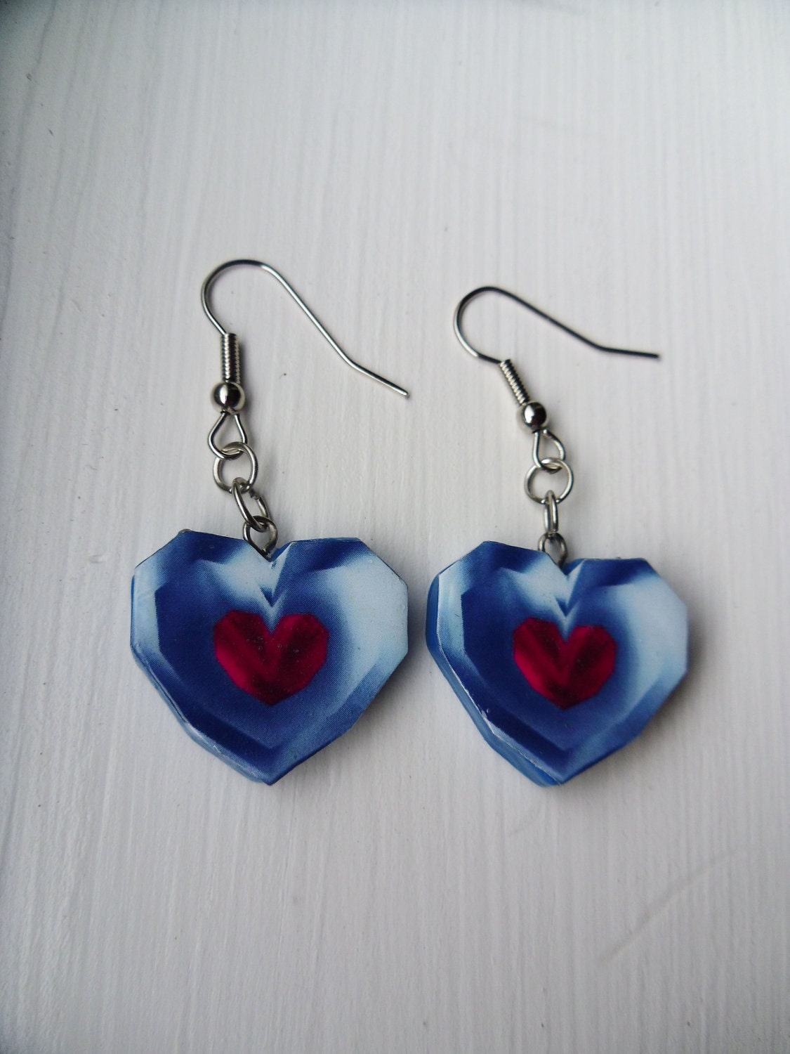 Legend of Zelda Heart Container Dangle Earrings