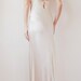 Elegant Ivory silk and French lace wedding gown