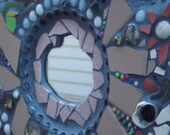 Funky Girl Blue Mosaic Mirror