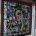 Mosaic flower garden vintage window