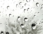 Raindrops 5x7 Black and White Photography Print
