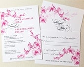 Printable Botanical Wedding Invitation - Orchid Invitation
