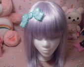 Mint Green Kawaii Bow Hair Clip