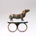 Double ring Cuprum Dog 2. Handmade (Copper), for pet lovers, jewelry dog sculpture, dog ring, brass knuckles