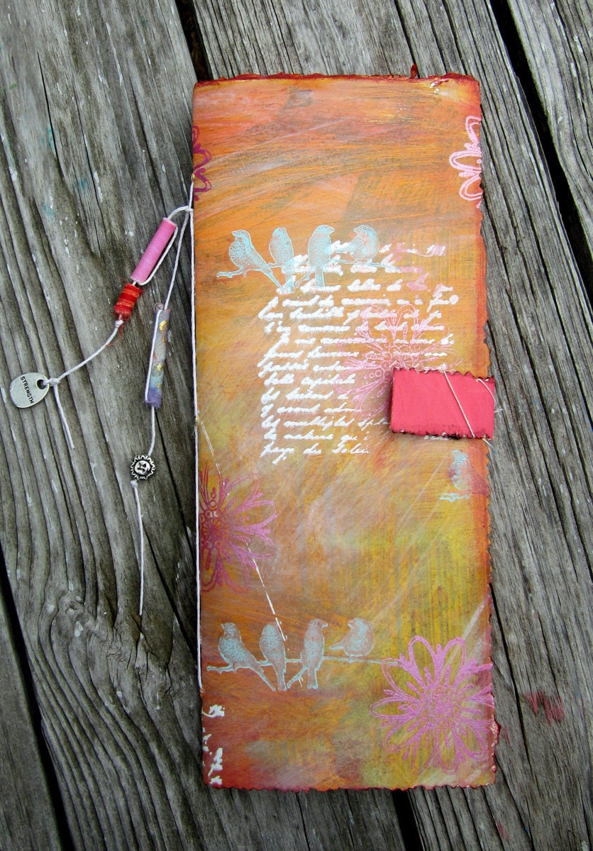 Hand Painted Watercolor Paper Blank Journal