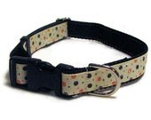 Dog Collar Light Yellow - Adjustable - Large Size - 3/4"