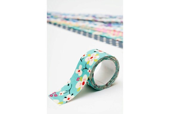 Sticky Adhesive Fabric Tape, Japanese Washi Tape - Alexander Henry Farmdale Blossom