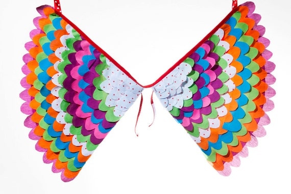 SMALL SIZE Fancy Dress Costume Bird Wings, Fairy Wings, Super Hero Wings, Toddler Pretend Play Accessory - The Lola Wings