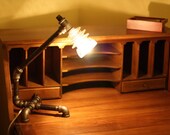 Glass Insulator Cantilever Desk Lamp Retro-Industrial Styling