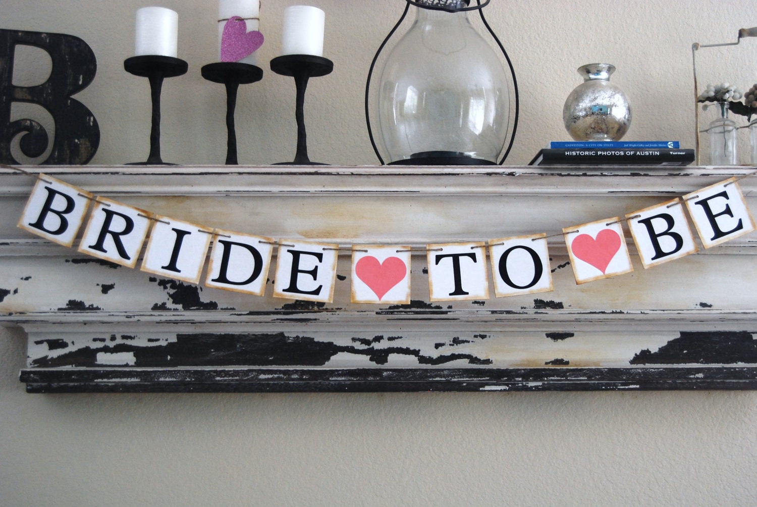 Bride To Be Banner - Decoration for Bridal Shower - Bachelorette Party - Photo Prop - Custom Colors