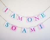 Birthday Banner for Twin One Year Birthday - Cake Smash Photo Prop