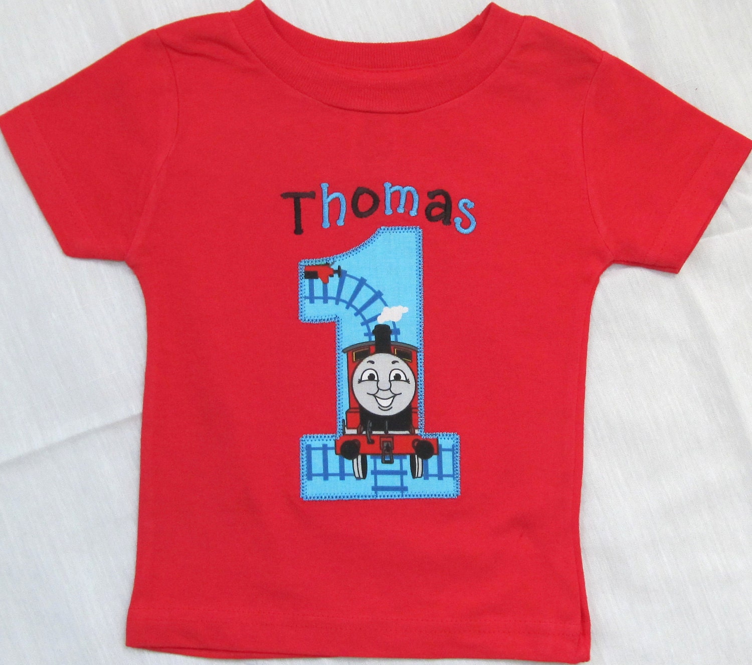 PERSONALIZED SHIRT - BIRTHDAY Shirt - Thomas the Train - Named Shirt - Number Shirt - Shirt - Tshirt - Infant - Toddler - Clothing