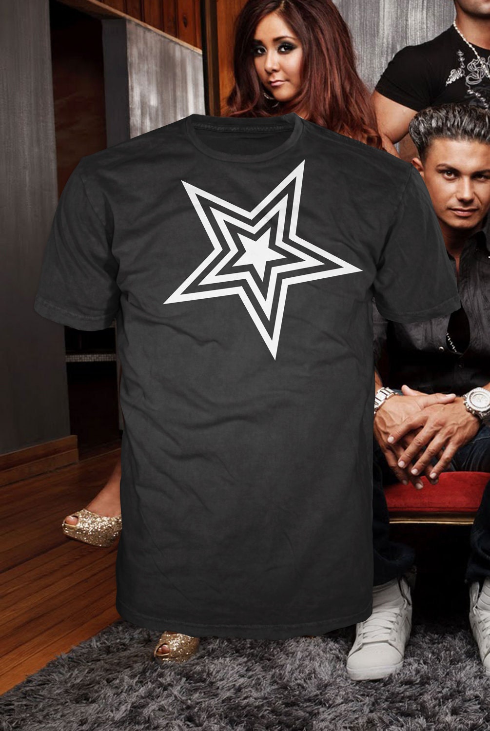 Jersey Shore "star" t-shirt, american apparel Also available on crewnecks and hoodies