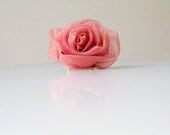 Bridal headpiece, wedding hair accessories, rose made of dusky pink silk organza, approx. 8cm big.