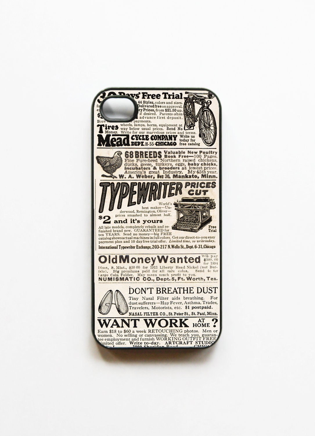 iPhone 4 Case Vintage Advertising - Black