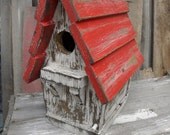 Antique Style Birdhouse, Victorian Birdhouse, Vintage Birdhouse, Rustic, Functional Birdhouse, Shabby Chic, Primitive Birdhouse