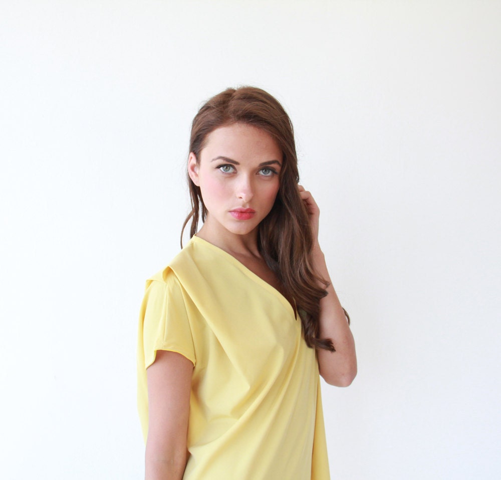 Yellow,Oversize,Mini sundress
