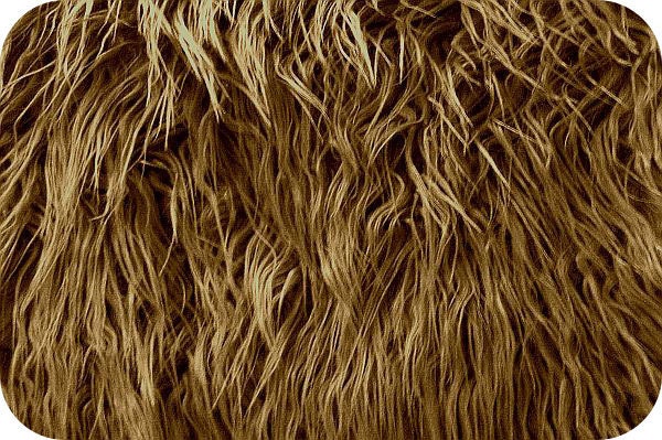 Mongolian Faux Fur Fabric Caramel 1 Yard