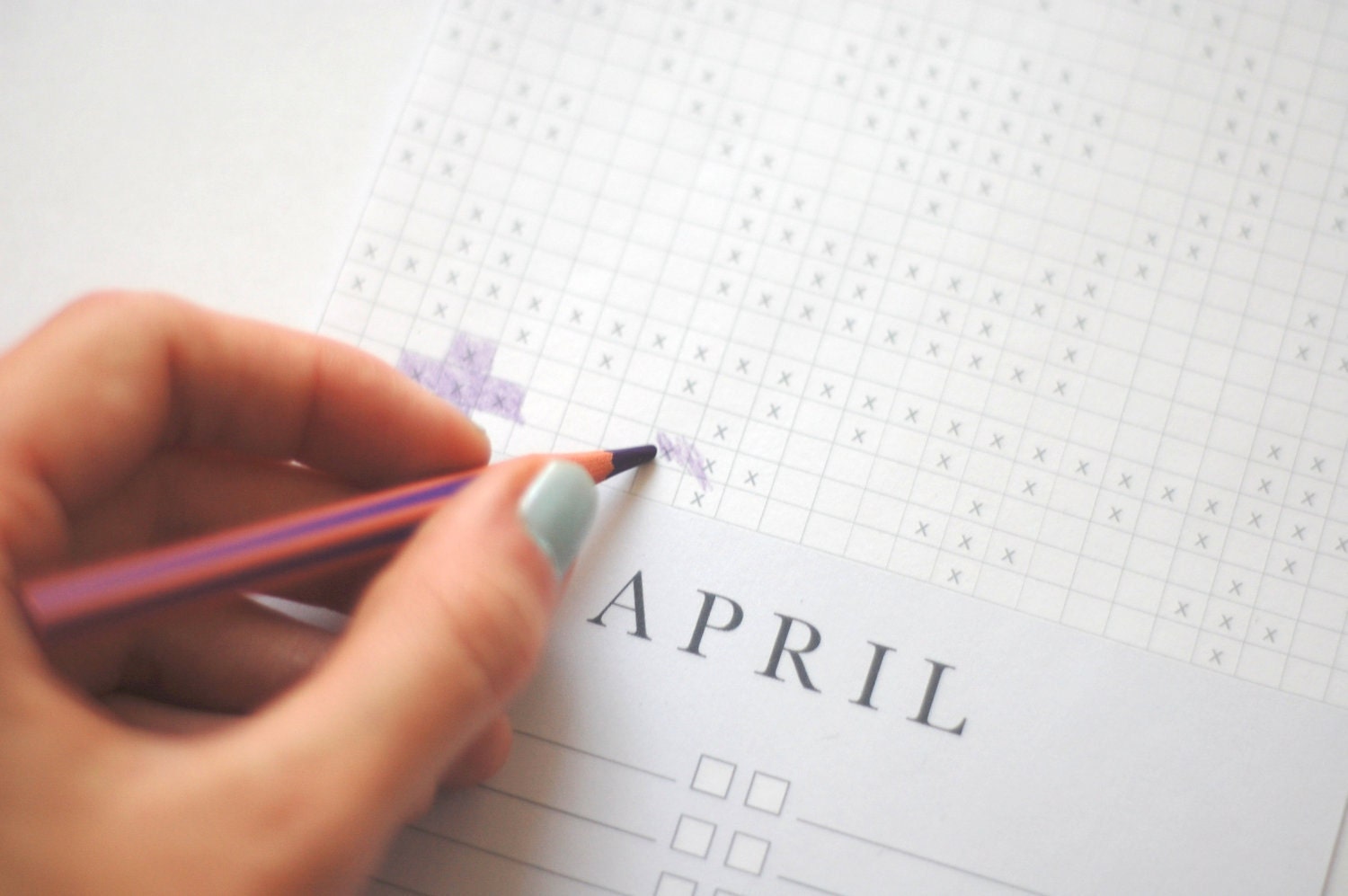 Printable Perpetual Colourwork Knitting Calendar