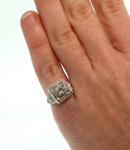 Antique Diamond Ring - Beautiful Platinum and Diamond Ring