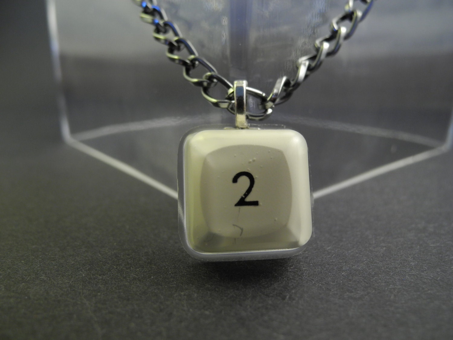 The Number 2 Computer Keyboard Necklace
