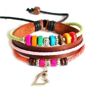 Jewelry Bangle bracelet women Leather Cuff Bracelet Girl Ropes Bracelet 688A