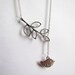 ancient vintage style silvery tree branch bird pendant women collarbone necklace XL36