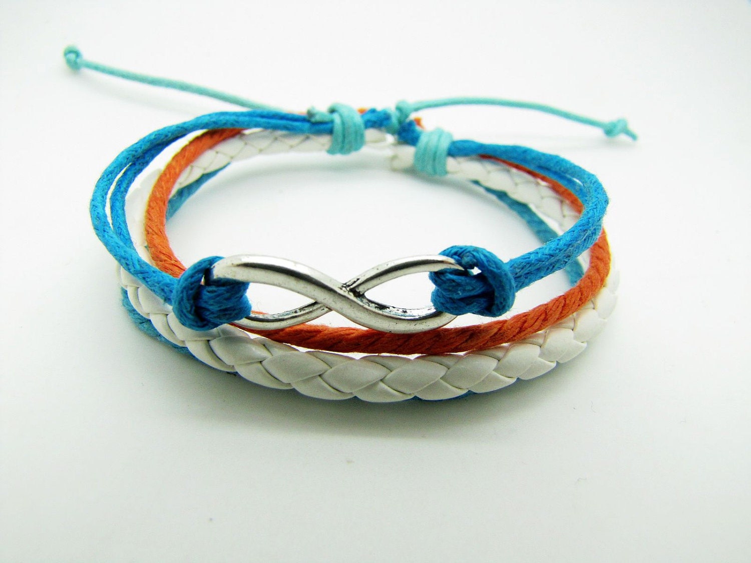 silvery infinity wish Leather and Ropes Women Cuff Bracelet Unisex Bracelet Jewelry Cuff Bangle 1013A