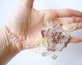Lace Necklace, Women accessories,  3D Flower,