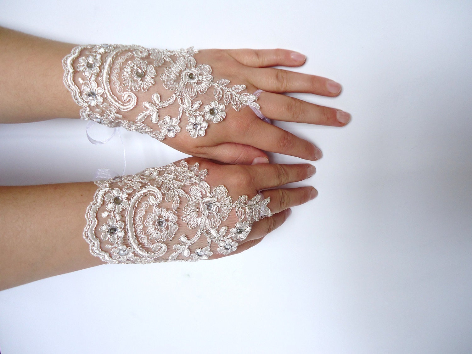 Wedding Gloves, Wedding, Bridal Gloves, Fingerless Gloves, Ivory, Wedding accessories