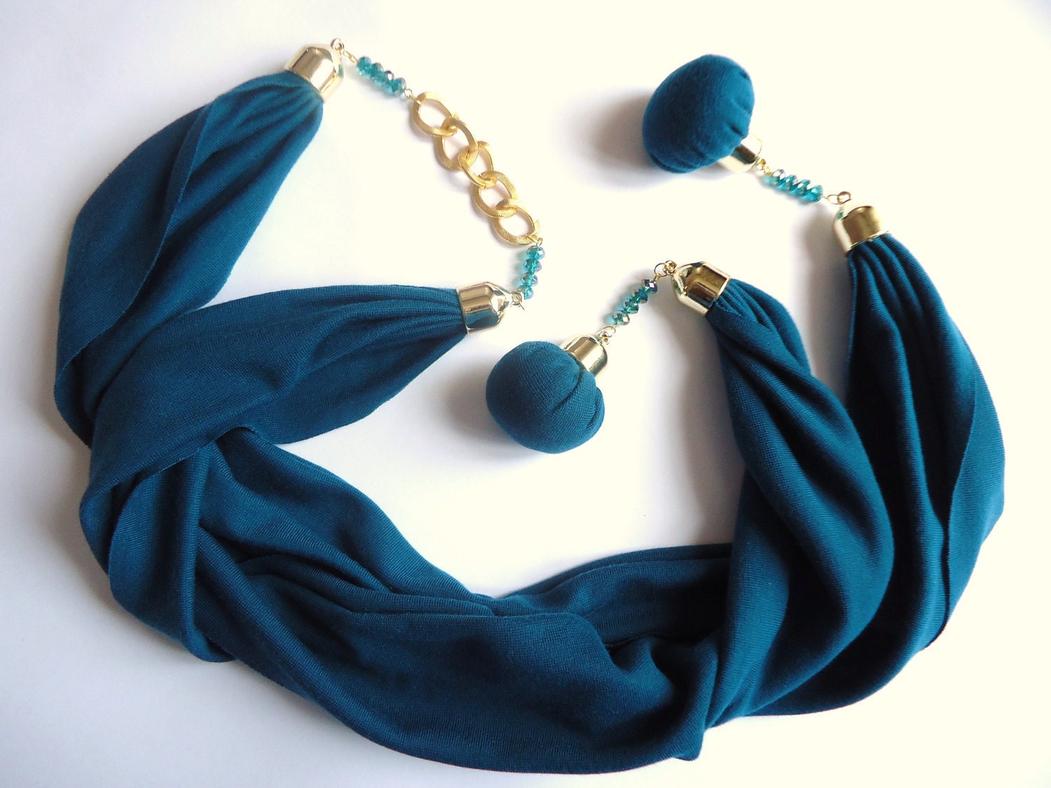 Scarf, Teal Turquoise Blue Women Jersey Scarf, Woman Scarf