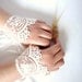 Wedding Cuffs, Lace Wedding Accessory, Bridal accessory, Fingerless Gloves, Ivory